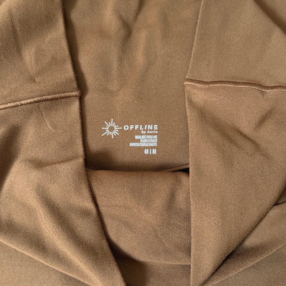 Aerie Offline Crossover Flare Leggings Bronze - Picture 2 of 5